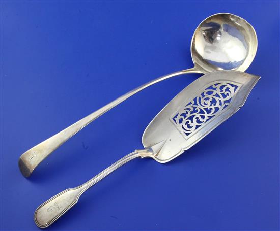 A George III silver Old English pattern soup ladle, 9.5 oz.